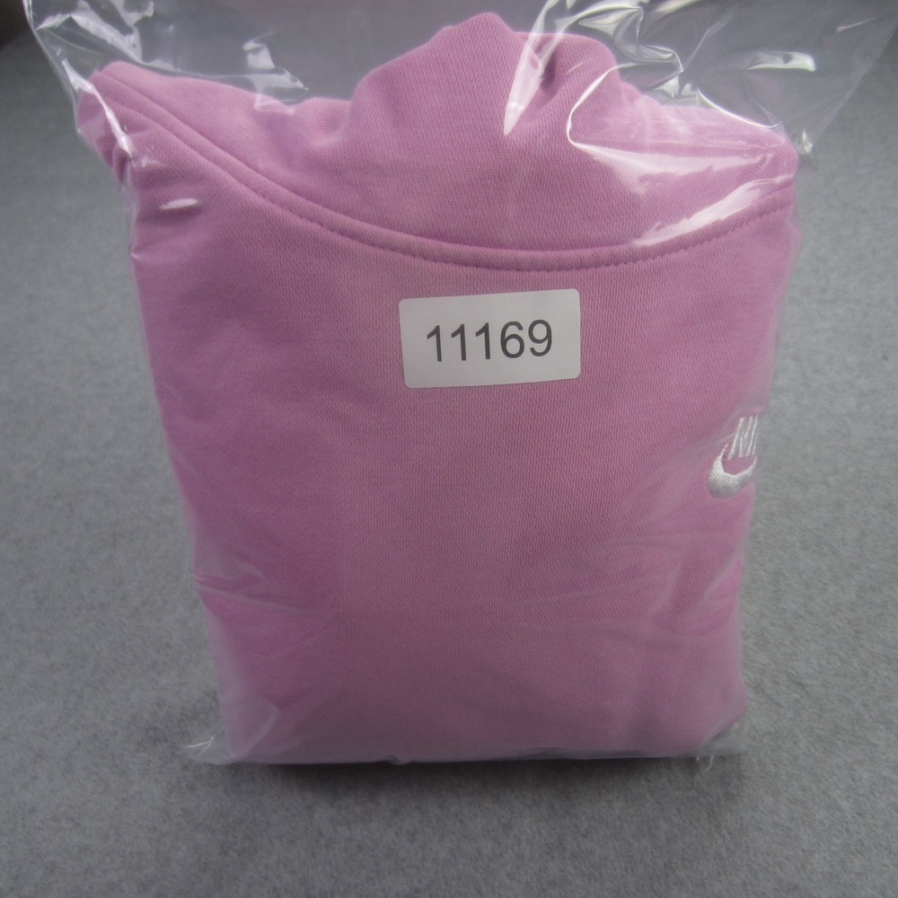 Nike Hoodie Womens‎ Medium Pink Funnel Neck Hoodie Swoosh Oversized Sweatshirt - Picture 14 of 14